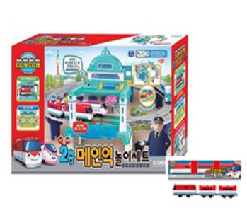 2층 메인역 놀이세트(전동기차 포함)