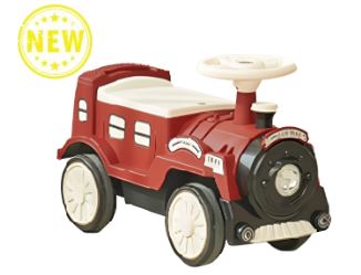 빈티지 무소음 기차 붕붕카(다크레드)